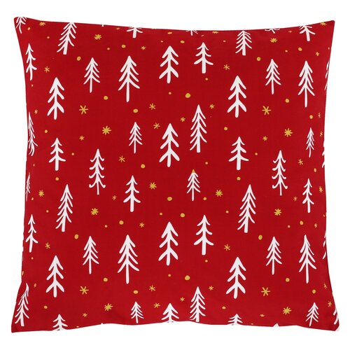 Vzglavnik z božičnim motivom Drevesa 45 x 45 cm,rdeča