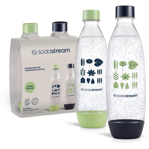 Sodastream Пляшка Fuse Green/Blue 2х1 л, можна мити в посудомийній машині