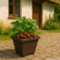 Plastia Bergamot Květináč samozavlažovací 35 x 35 cm hnedý