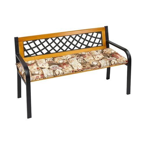 Bellatex Prešita blazina za klop, barva Káva, 40 x120 cm