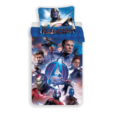 Lenjerie de pat Jerry Fabrics Avengers Endgame, din bumbac, 140 x 200 cm, 70 x 90 cm