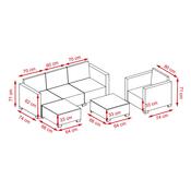 Set de mobilier de grădină Avenberg, 6 piese, dinratan Rovero