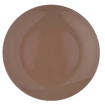 Orion Sada keramických mělkých talířů Alfa 27 cm, hnědá, 6 ks