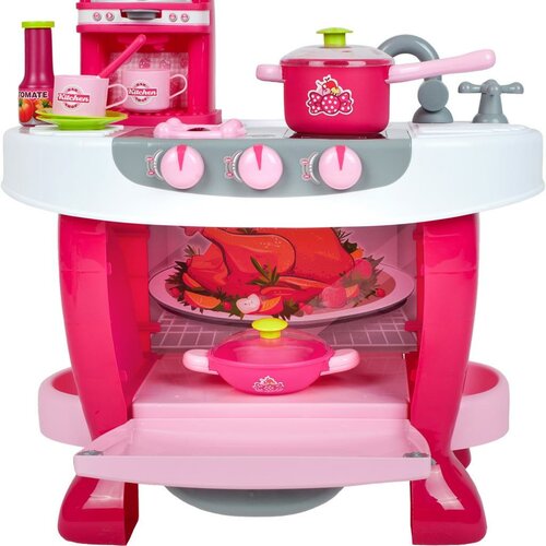 Bayo Dětská kuchyňka s dotykovým senzorem růžová, 70 x 51 x 30 cm