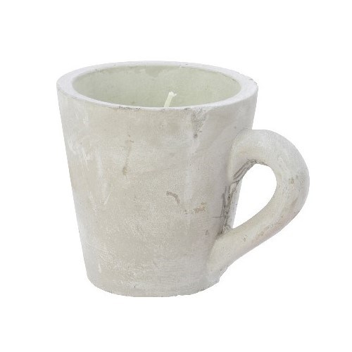 Dekoratívna sviečka Mug zelená, 10,5 cm