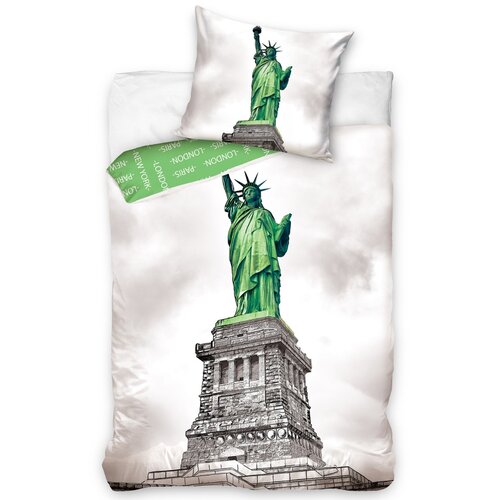 Pościel bawełniana  New York Statua Wolności, 160 x 200 cm, 70 x 80 cm