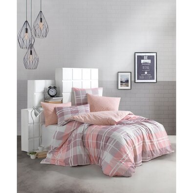 BedTex Bombažno posteljnino Mark roza, 140 x 220cm, 70 x 90 cm