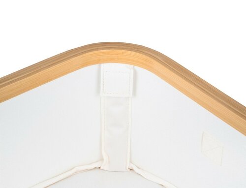 Cutie de depozitare G21 30 x 30 x 15 cm, dinbambus cu capac, bej