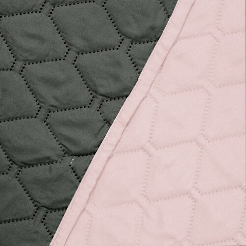 DecoKing Prekriv za postel Axel roza/jeklena, 170x 210 cm
