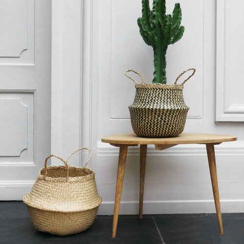 Coș de depozitare Compactor tricotat din iarbă demare Belly, 35 x 32 cm, natural