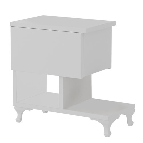Stolik nocny Cast White