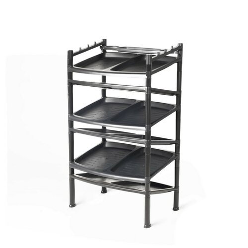 Szafka na buty 6 półek Black 52 x 34 x 91 cm