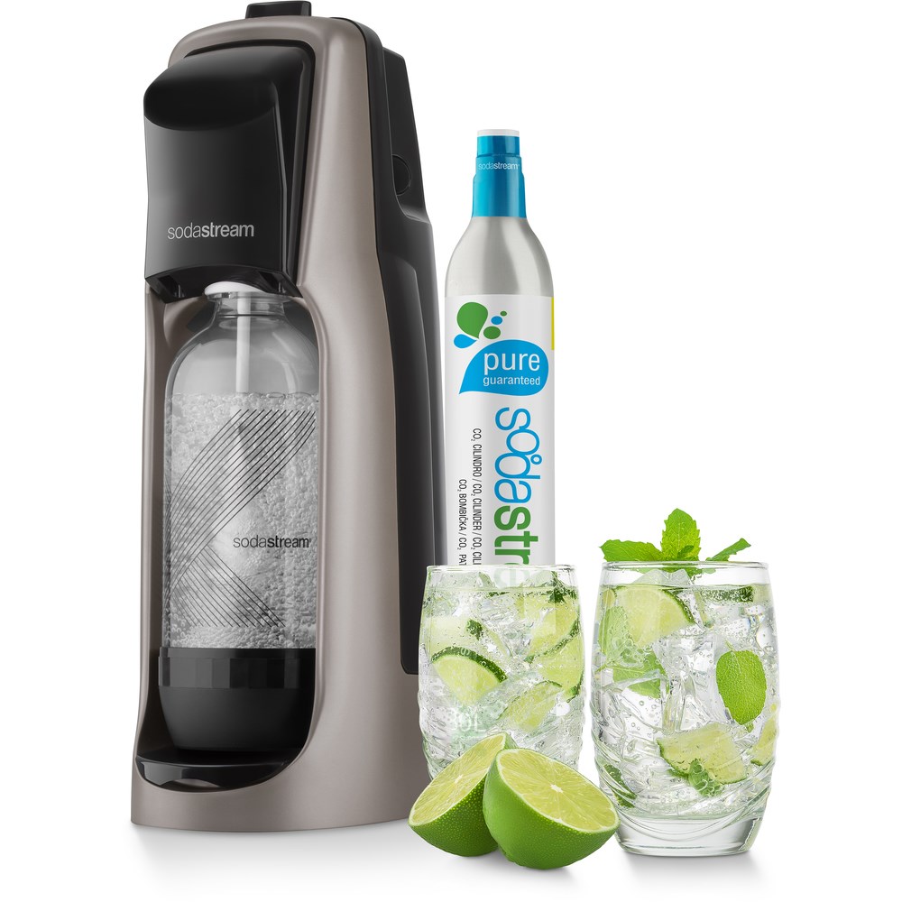 SodaStream Jet Premium Titan Výrobník perlivé vody, černo-stříbrná