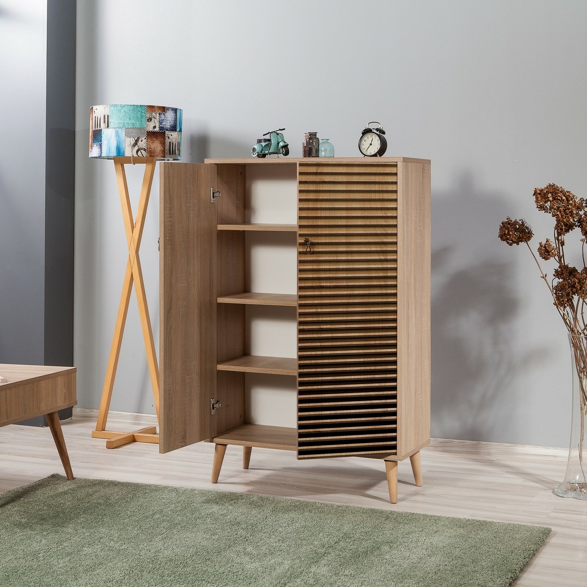Skrinka Mega Sonoma Oak Stripes I