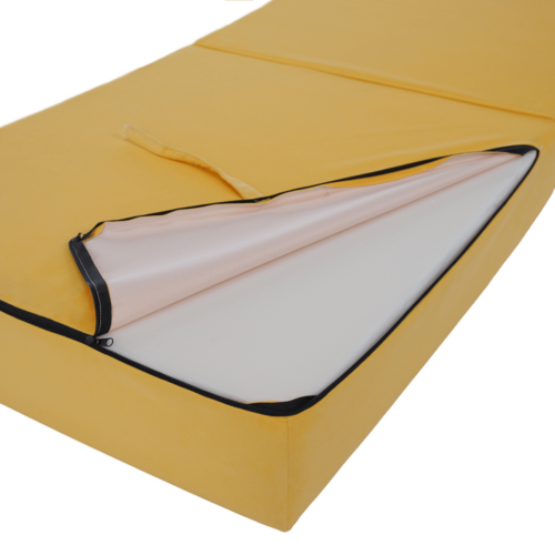 Skladacie kreslo/matrace PELOS, žltá