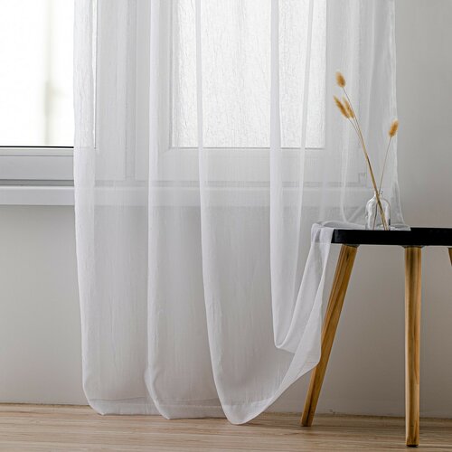 Homede Gardine Kresz Eyelets gold, Weiss, 280 x 240 cm