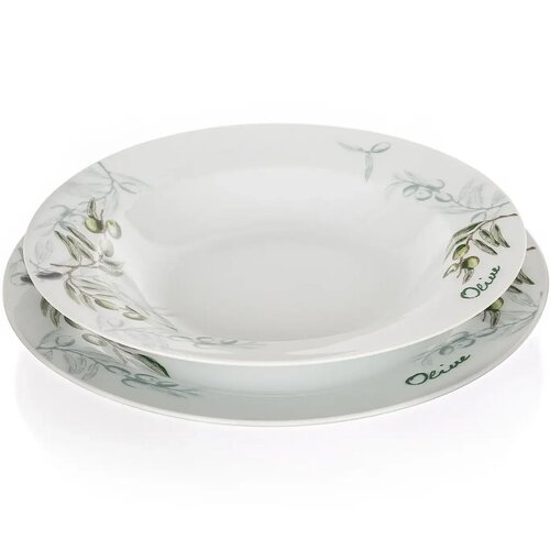 Set de farfurii Banquet Olives, 18 piese