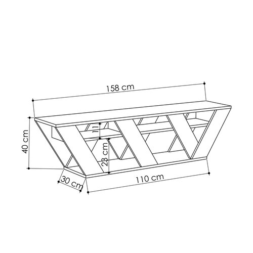 Stolik pod telewizor Ralla Anthracite