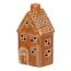 Keramický perníkový poschodový domček LED, hnedá