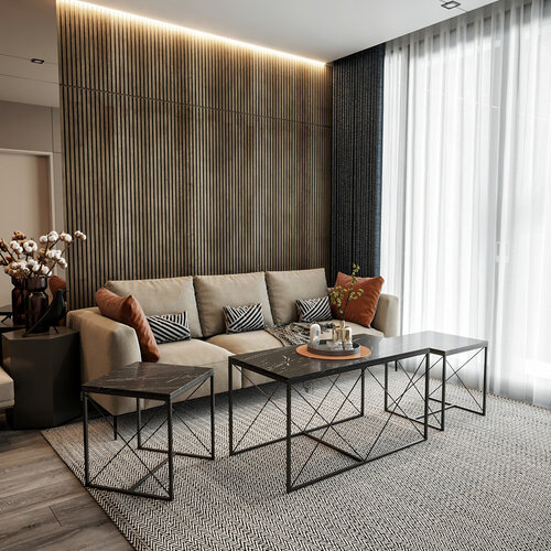 Couchtisch Defne Black Marble