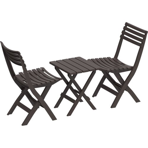 Duramax Set mobilier de balcon 3 piese, maro