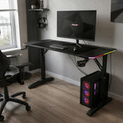 Herní stůl E-TRACER 120 RGB s manuálně nastavitelnou výškou a podsvícením