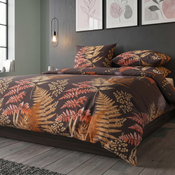 Kvalitex Satin-Bettwäsche Luxury Collection Farne braun, 140 x 200 cm, 70 x 90 cm