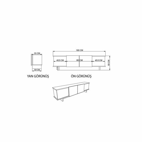 Televizní stolek Diana Travertine and Walnut