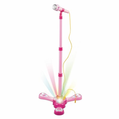 Teddies Mikrofon karaoke z projektorem, na baterie, różowy