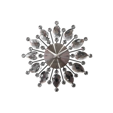 Nástenné hodiny Lavvu Crystal Flower LCT1121 antr acitová, pr. 33 cm