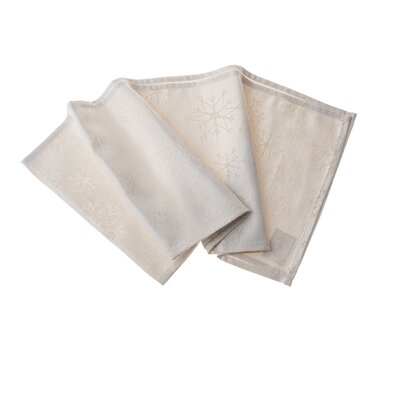 Weihnachtlicher Tischläufer wasserfest Schneeflocken gold, 33 x 140 cm