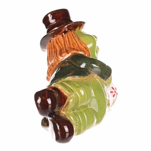 Dekoracja ogrodowa Waterman leżący, ceramika, 10 x10 x 13 cm