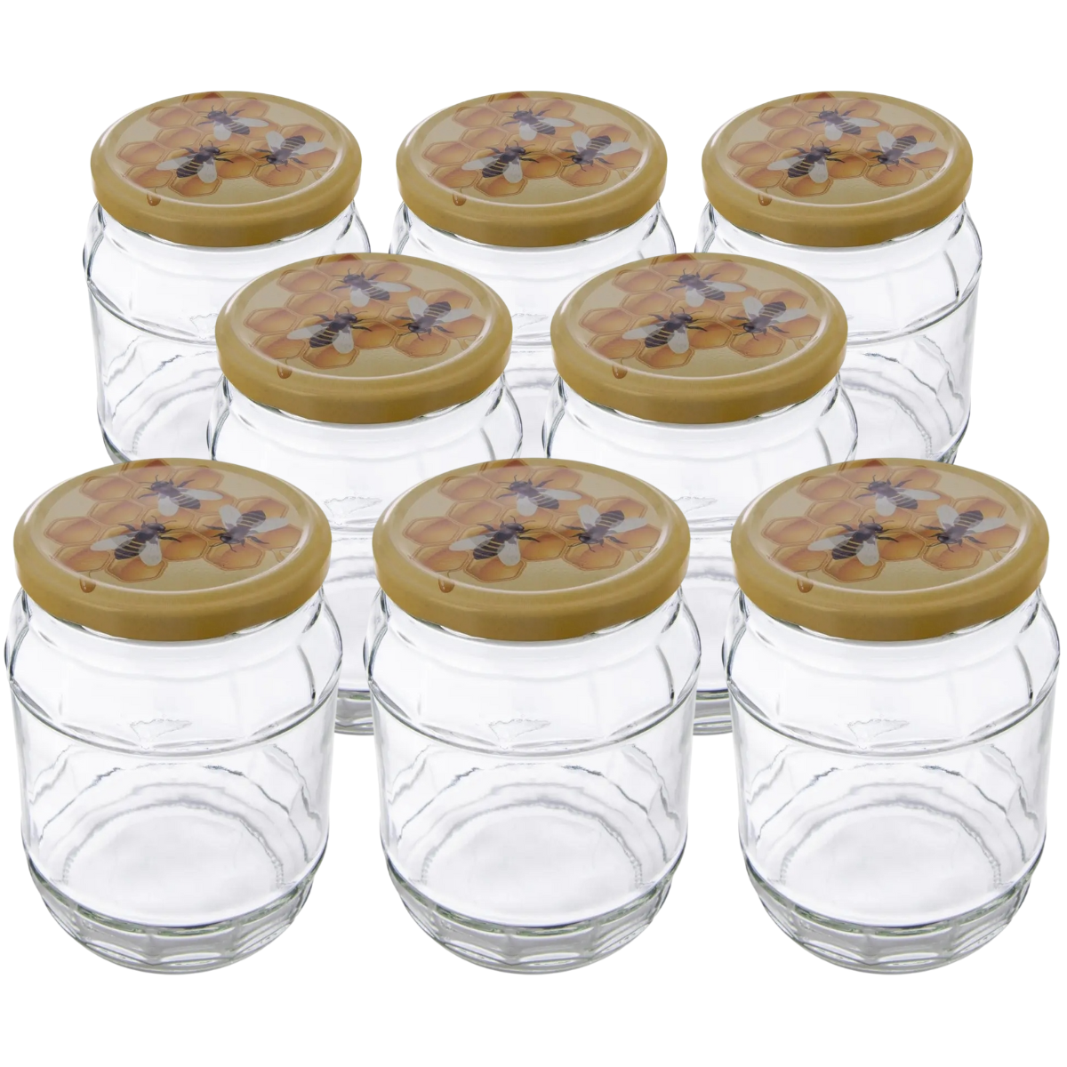 Set de borcane cu capace Orion Butoi 0,72 l, 8buc
