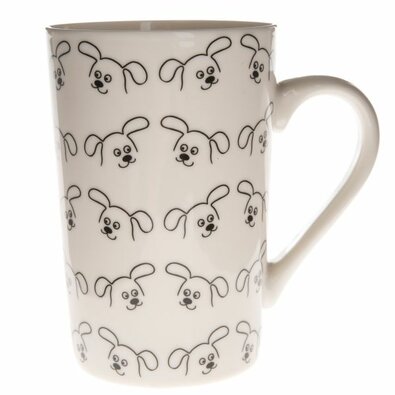 Porcelanasti hrnček Crazy dog, 370 ml