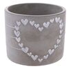 Бетонне кашпо для квіткового горщика Heart of hearts сірий, 12,2 x 9,5 см