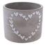 Betonski lonec za cvetje Heart of hearts siv, 12,2x 9,5 cm