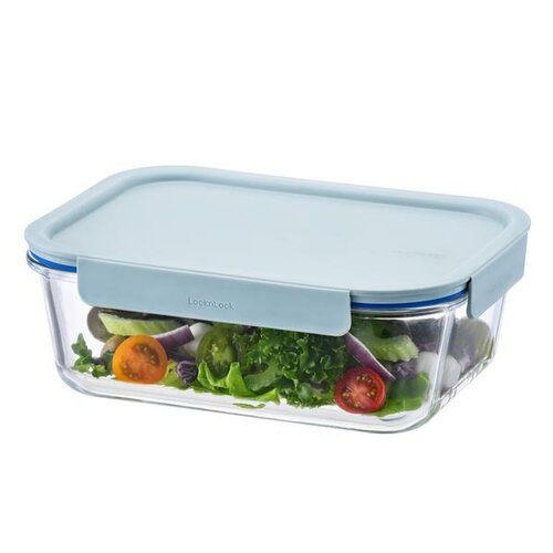 LOCKnLOCK Скляна прямокутна банка CLEAR, 2 л,м'ятна