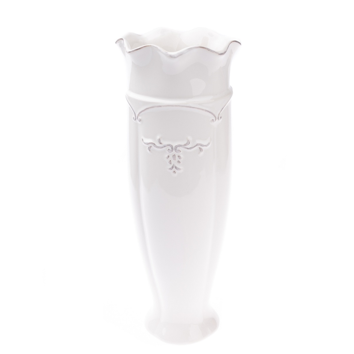 Keramická váza Corny bílá, 13 x 35 cm