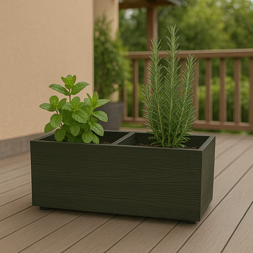 MADERA CASE ECO WOOD virágtartó 77 cm, sötétbarna