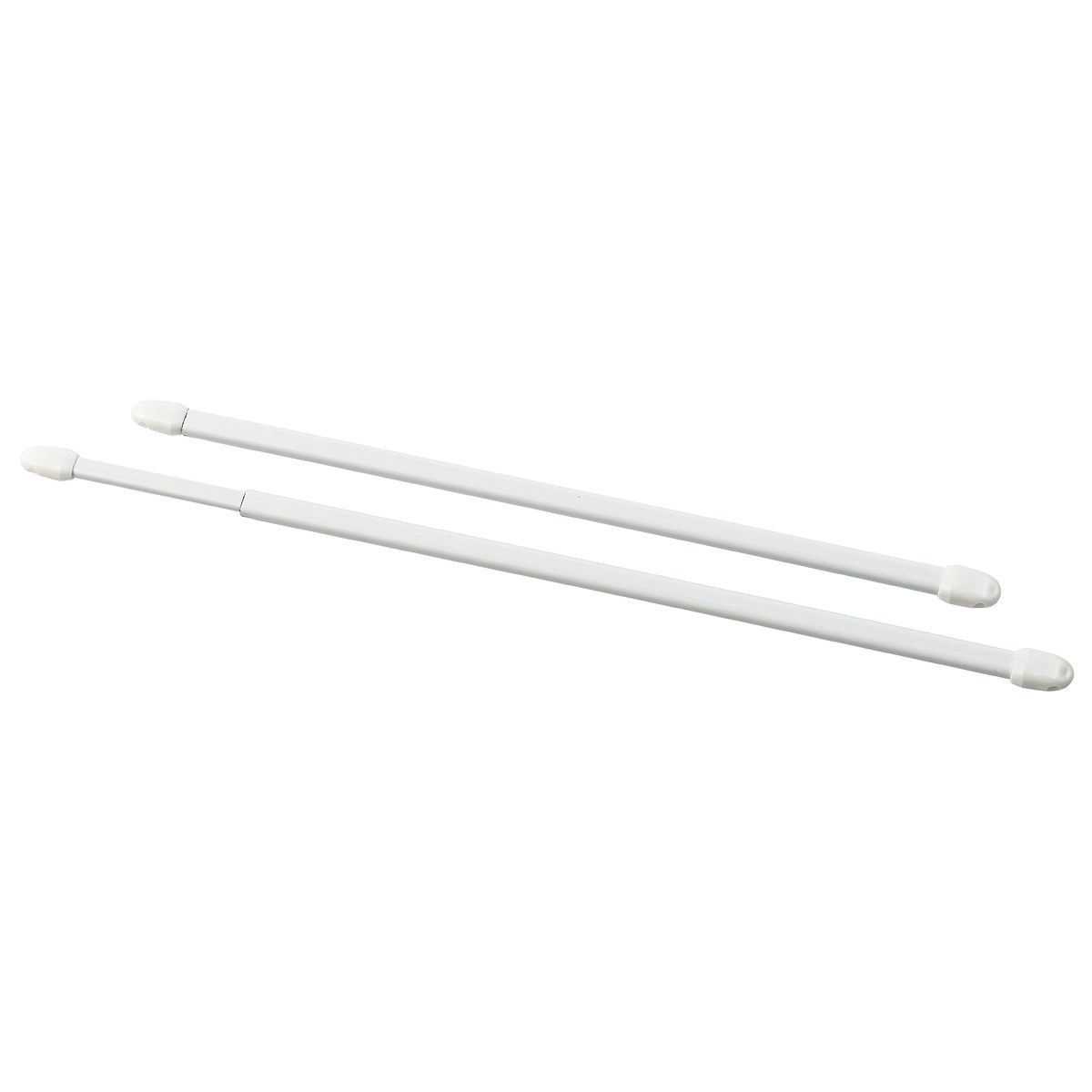 Gardinia Vitrážní tyčka plochá, bílá, 2 ks, 40 - 50 cm
