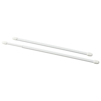 Pręt do zazdrostek płaski biały, 2 ks, 80 -100 cm