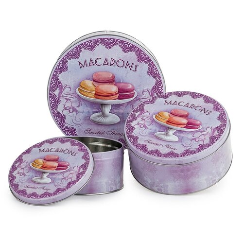 Delicious Macarons 3dílná sada dóz