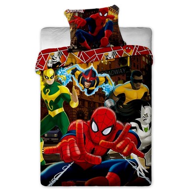 Lenjerie de pat pentru copii Spiderman Hero, 140 x 200 cm, 70 x 90 cm