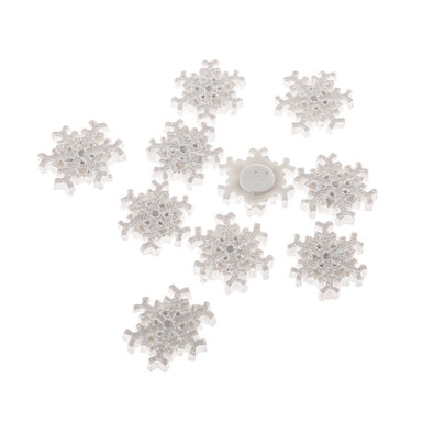 Set de decorațiuni de Crăciun Fulgi de zăpadă, 8 bucăți, poliresină