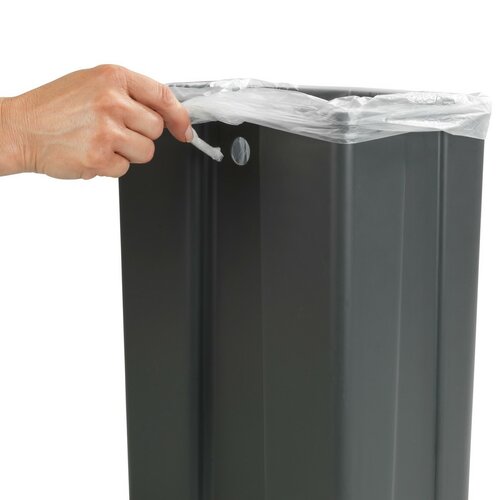 Wenko Závěsný odpadkový koš 12 l, šedá