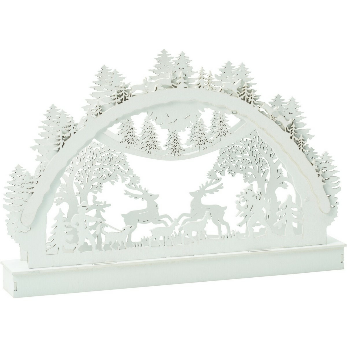 Vánoční LED dekorace Zimní les, 29x4,5x19cm, 6 LED, teplá bílá