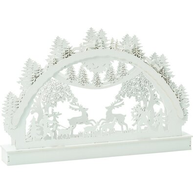 Dekoracja świąteczna LED Zimowy las, 29 x 4,5 x 19 cm, 6 diod LED, ciepła biała