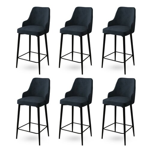 Set de scaune de bar Enox Anthracite, 6 buc.