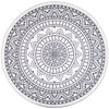 Teppich Mandala Grau, 82 cm