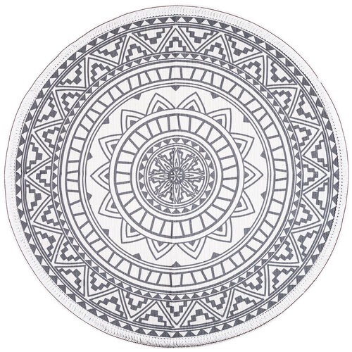Teppich Mandala Grau, 82 cm